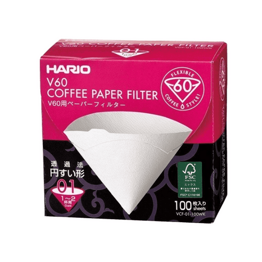 Hario V60 Paper Filters Box/100 - Hario - COFFTOK™